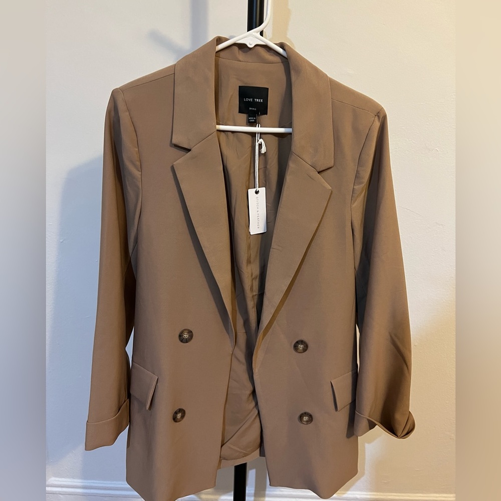 NWT Camel blazer from California boutique sz Small
